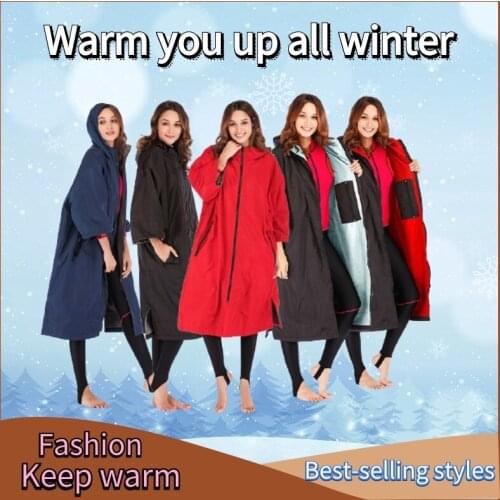 New Windproof Warm Dress Waterproof Hooded Shirt Raincoad Wet Suit Dry Clothes Tape Microfiber Towel Clothing