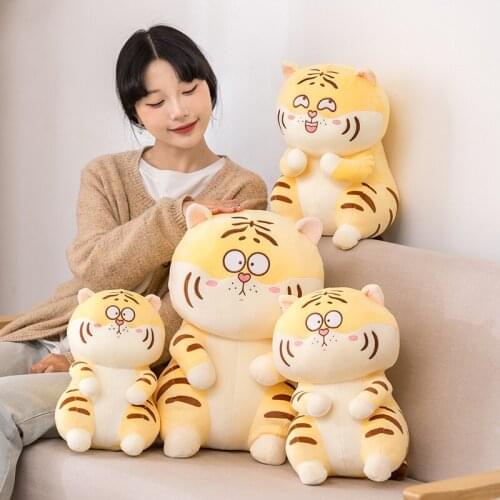 1pc 28/33CM Kawaii Cartoon Tiger Plush Toy Stuffed Animal Doll Soft Cushion Sleep Appease Baby Doll For Childrens Birthday Gift