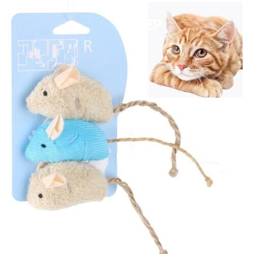 3pcs/lot Mix Pet Catnip Mice Cats Toys Fun Plush Mouse Cat Toy For Pet Little fat mouse Cat Toys
