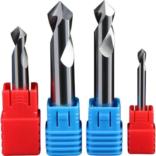 5PCS CNC Solid carbide Centering drill 90 degrees for aluminum D1-D10