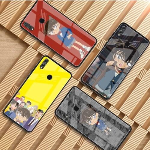 Anime Detective Conan Tempered Glass Phone Case For Huawei P20 P30 P40 P40 Lite Pro Psmart Mate 20 30 Cover Shell