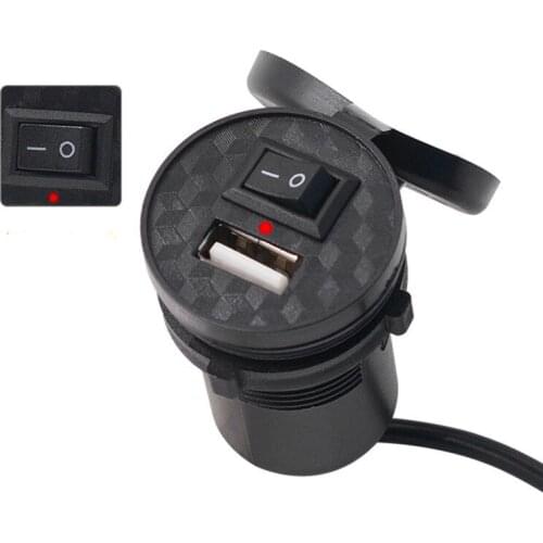 DC9-24V Universally Waterproof Motorcycle USB Charger 12V-24V with switches LED indicator light 5V/1.5A usb charger