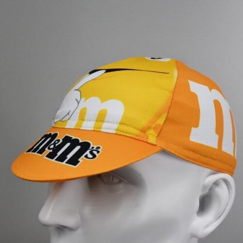 Yellow MM Cycling Cap Men And Women Bike Wear Headdress Hat Road Mountain Race Headwear
