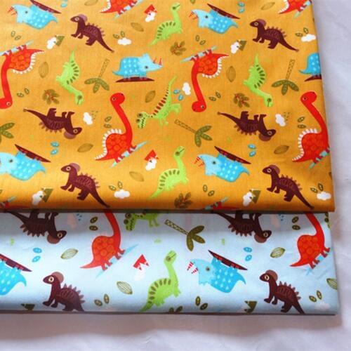 Dinosaur Sea anchor Cotton Fabric,DIY Sewing Patchwork Quilting Fat Quarters Tecido Cloth Tilda For Baby Dress Sheet Textiles