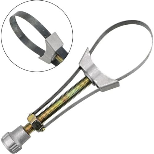 Car Oil Filter Removal Tool Adjustable 60mm to120mm Diameter Steel Strap Wrench Hand Tools