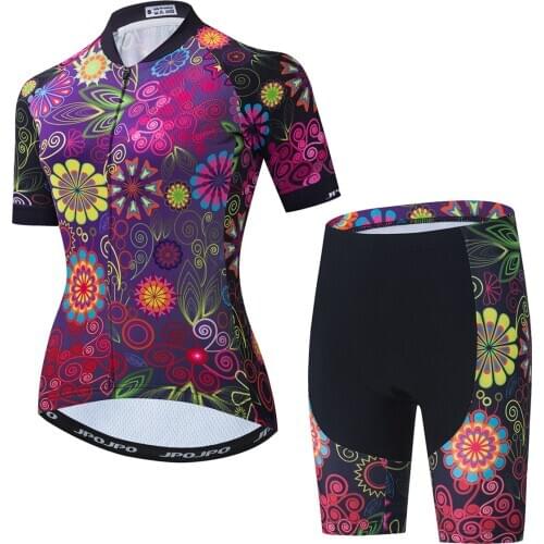 Summer Cycling Jersey Set Women MTB Bike Clothing Mountian Bicycle Clothes Breathable Cycling Suit