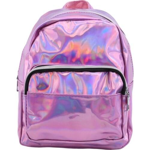 Mini Bags For Women Silver Pink Laser Backpack Harajuku School Bag for Cool Girl Teenager Fashion Small Backpack