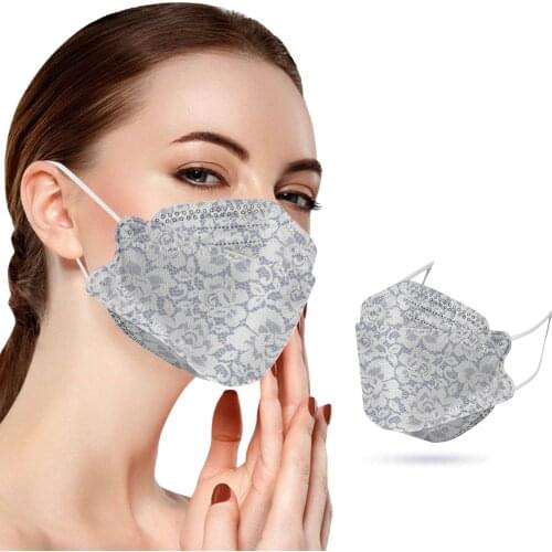 10pc Women Protection Face Masks Lace Designer 4ply Disposable Masks For Face Cover Filter Mask Mascsrillas Cosplay Decoration