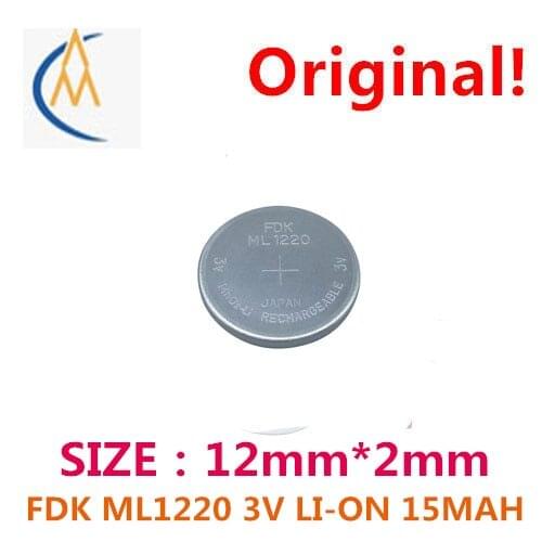FDK ML1220 laptop motherboard 3 v button battery back-up rechargeable COMS memory with leg store information