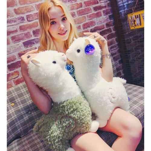 28-80CM Lovely Alpaca Plush Toy Soft Stuffed Cute Sheep Llama Animal Dolls Sleep Pillow Home Bed Decor Christmas Gift