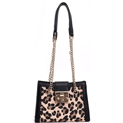 Mini Bag Female 2018 New Fashion Korean Style All-match Messenger Bag Leopard Bag Chain Hong Kong Style Retro Shoulder Bag