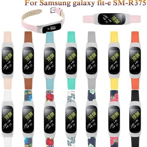 New fashion Leather Strap for Samsung Galaxy Fit-e SM-R375 Band with frame case Genuine Leather Wristband Replacement WatchStrap