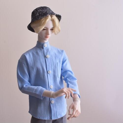BJD doll clothes suitable for 1/3 size 1/4 size Uncle size stand-up shirt casual shirt 7min sleeve jacket doll accessories