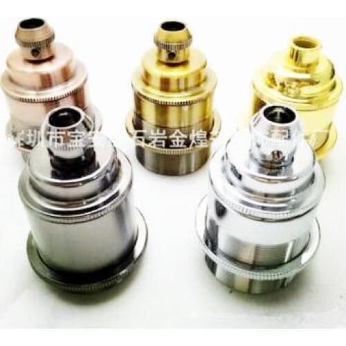 E27 Brass Retro Loft Style Industrial Vintage E27 Socket Lampholder Douille E27 Lamp Holder For Pendant Light