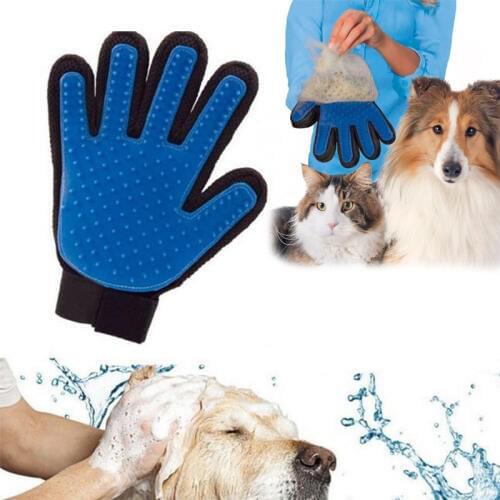 Pet Hair Glove Dog Brush Comb for Pet Grooming Dog Glove Cleaning Massage Supply for Dogs Cats Finger Cleaning Cat Hair Glove