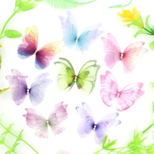 Custom Listing for DAISY DAISY Organza Butterflies Rhinestone Chiffon Butterfly