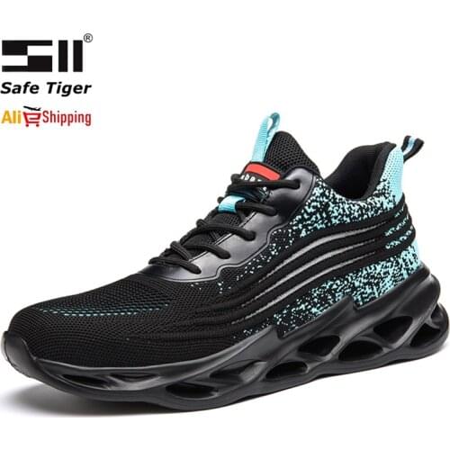 Mens Safety Shoes S1P and ESD Certified Work Shoe Made of Durable Wear-resistant Textile Steel Toe Boots