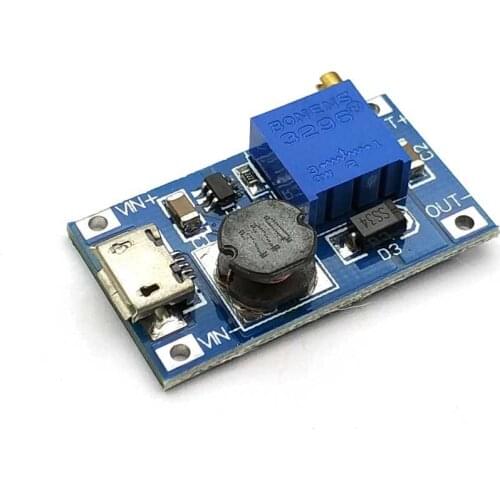 DC-DC Adjustable Boost Module 2A Boost Plate 2A Step Up Module With MICRO USB 2V - 24V To 5V 9V 12V 28V MT3608 LM2577