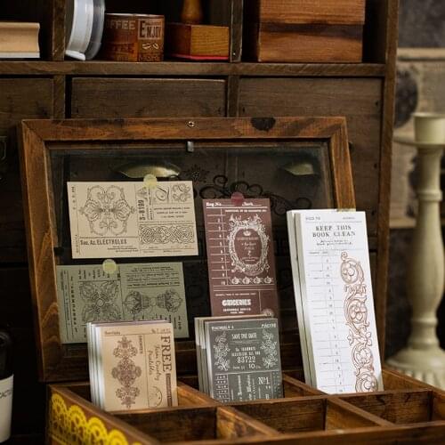 Retro Notes Bill Tickets Calendar Notepad Memo Pad Antique Receipt Sticky Memo Paper Notes Stationery School Supply Escolar