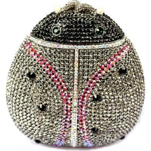 Luxury Red Color Crystal Metal Clutches Women Bag Hard Case Bridal Evening Clutch Evening Bag Diamonds Wedding Rhinestone Purse