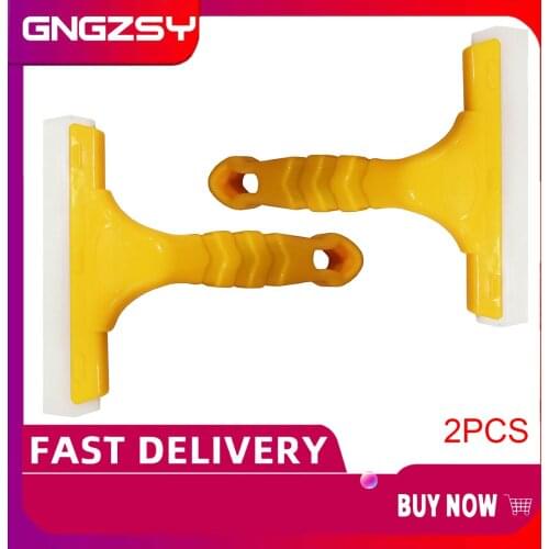 2pcs Window Mirror Cleaner Glass Wiper Decals Paster Surface Brush Car Windfield Home Bathroom Washer With Silicone Blade 2B03