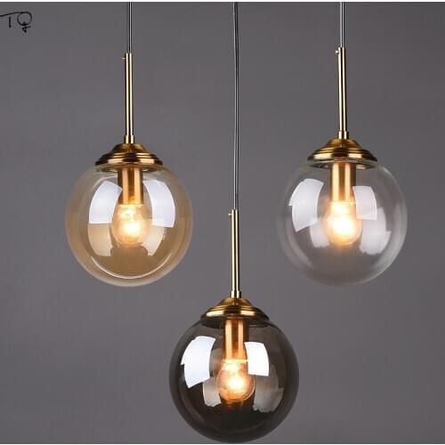 Nordic Minimalist Luxury Restaurant Glass Ball Magic Bean Pendant Lights Single Head Corridor Bar Bedroom Bedside Dining Room