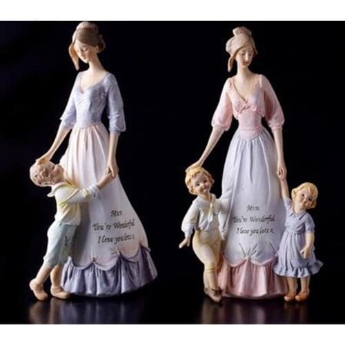 Nordic modern figure statues, mother and child, home office desktop decorations, wedding gifts on Mothers Day