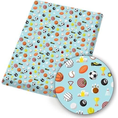 Printed Polyester Cotton Fabric Sheet Sports Theme Cloth Fabrics By The Yard For DIY Craft HandBag Needlework Sewing 45*145cm/pc