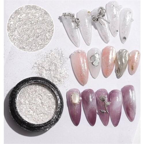 1 Box Glitter High Gloss Nail Powder Shiny Portable Nails Glitter Powder Pigment Gel Polish Accessories DIY Nail Decoration