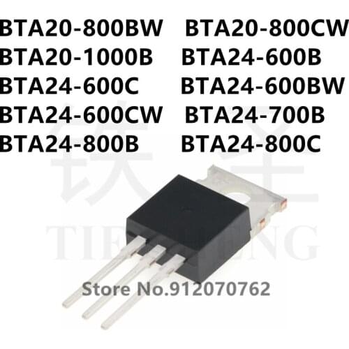 10PCS BTA20-800BW BTA20-800CW BTA20-1000B BTA24-600B BTA24-600C BTA24-600BW BTA24-600CW BTA24-700B BTA24-800B BTA24-800C TO-220