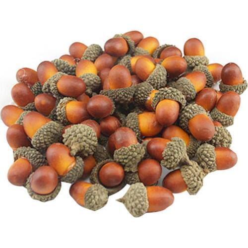 20pcs 3cm Foam Pine Cones Mini Artificial Fake Foam Fruit Acorns Vegetables Berries Flowers Wedding Christmas Tree Decoration