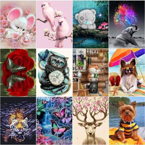 5D Diy Diamond Painting Bird Cat Diamond Embroidery Full Round&square Drill Diamond Mosaic Cross Stitch Home Decor Handcraft