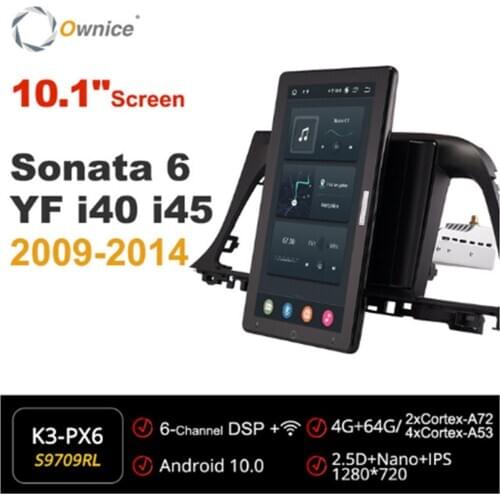 Ownice 720P Android 10.0 Car Radio forHyundai Sonata 6 YF i40 i45 2009-2014 GPS Multimedia Head Unit Stereo Player Rotatable