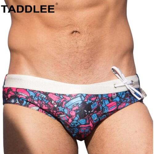 Taddlee Brand Sexy Mens Swimwear Swimsuits Swim Boxer Briefs Bikini Gay Penis Pouch WJ Pad Enhance Surf Board Trunks Shorts New