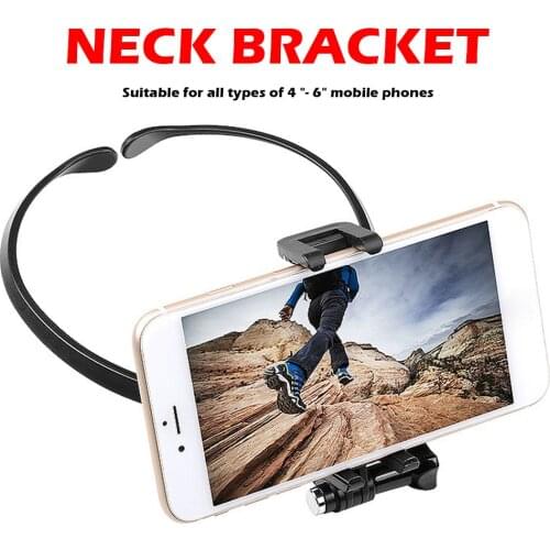 Neck Phone Holder for POV Photographing Vlog Wearable Phone Mount Stand Adjustable Bracket for Gopro Action Camera Accessories