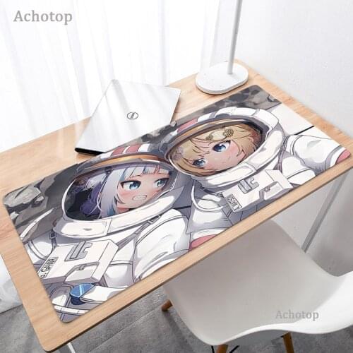 Gawr Gura Hololive Anime Gaming Mouse Pad PC Gamer Mousepad Game 80X30 Mouse Pad XL Cartoon Rubber Mouse Pad Office Keyboard Pad