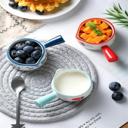 Ceramic Strawberry Dish Multi-functional Taste Sugar Bowl Coffee Mini Milk Cup Pan Sauce Vinegar Plate Gravy Boats With Handle