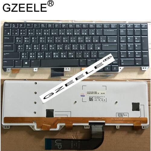 GZEELE Chinese Keyboard For DELL Alienware M17X R5 backlit notebook laptop keyboards CH version