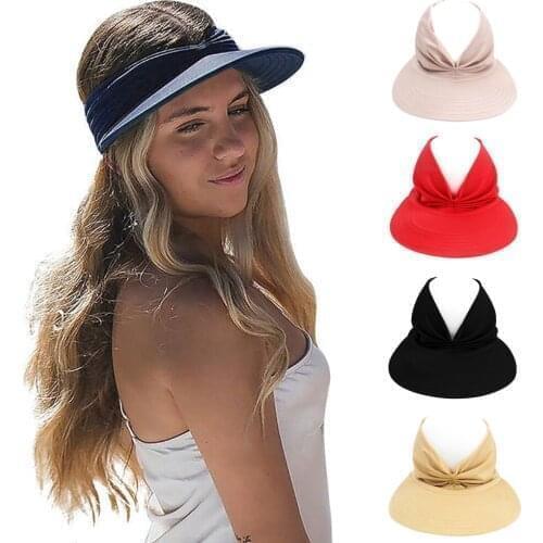 Summer WomenS Stretch Empty Sun Hat Soft Breathable And Comfortable Sun Hat Anti-Ultraviolet Beach Hat Sports Riding Hat