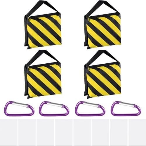 Neewer 4-Pack Photography Sandbag Sand Bags Saddlebag Design 4 Weight Bags for Photo Video Studio Stand Backyard Sports, PP Bag