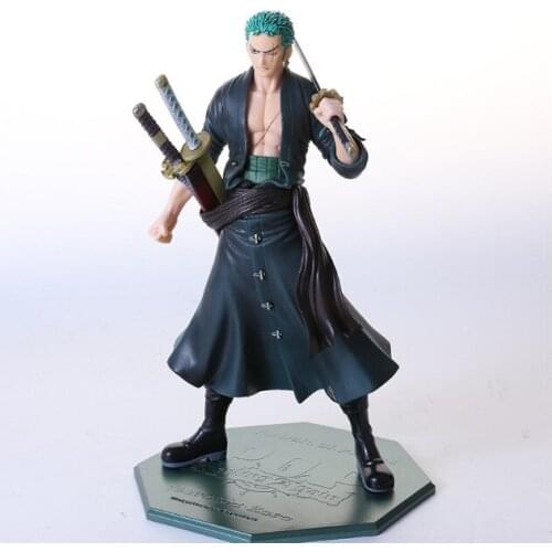 Cute Anime One Piece 2 Years Later Roronoa Zoro with Sword New World Ver. PVC Action Figure Collectible Model Toys Doll 28CM