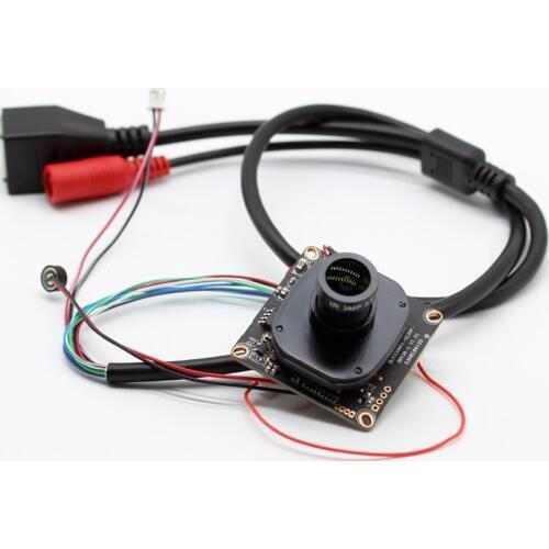 HD 3.0MP CCTV IP Camera Module Network Security IPC board CMOS H.265 XMeye ONVIF with Audio mic IP cable lens IRCUT