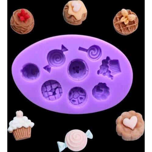A New Type of Food Turn Sugar Mould Cream Ice Cream Lollipop Dessert Silica Gel Mould 15-123
