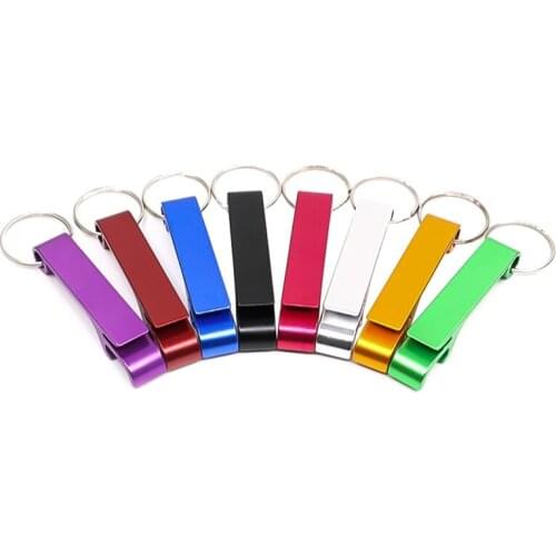Portable Beer Bottle Opener Keychain 4 In 1 Pocket Aluminum Beer Bottle Opener Wedding Party Favor Gifts