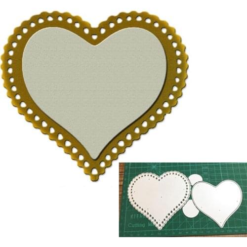 Craft dies metal cutting dies cut die Lace layering heart frame Scrapbooking dies paper knife mould blade punch stencils dies