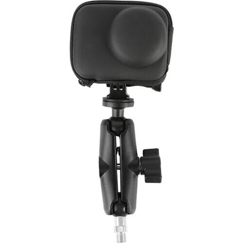 SUNNYLIFE Universal Portable PU Case Storage Bag Pouch with Half-Open Zipper for Insta360 One R 4K Panoramic Lens Leica Version