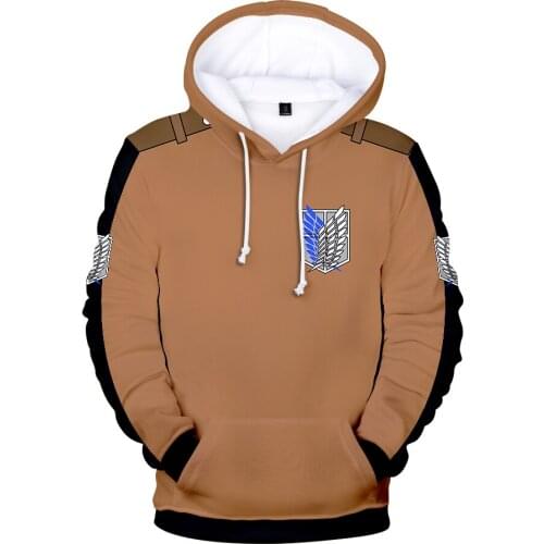 Hip Hop Hooded 3D Anime Attack On Titan Hoodies Sweatshirt Men Women Cosplay Streetwear Casual Boys Girls Autumn Pullovers