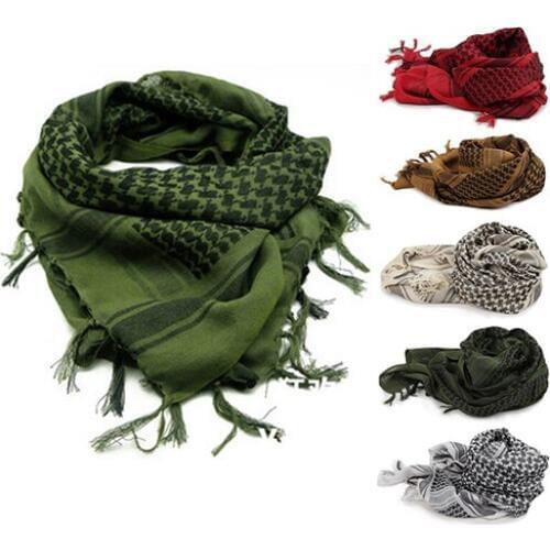 Unisex Lightweight Plaid Tassel Arab Desert Shemagh KeffIyeh Scarf Wrap Pashmina