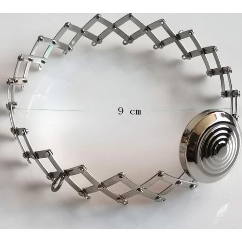 1 Piece Open Style Vintage expandable gate Nickel Purse Frame with loops 9 cm