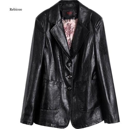 Womne Leather Jackets Coats for Winter Slim Jackets Spring Short Design Leather Coats Ladies Jacket